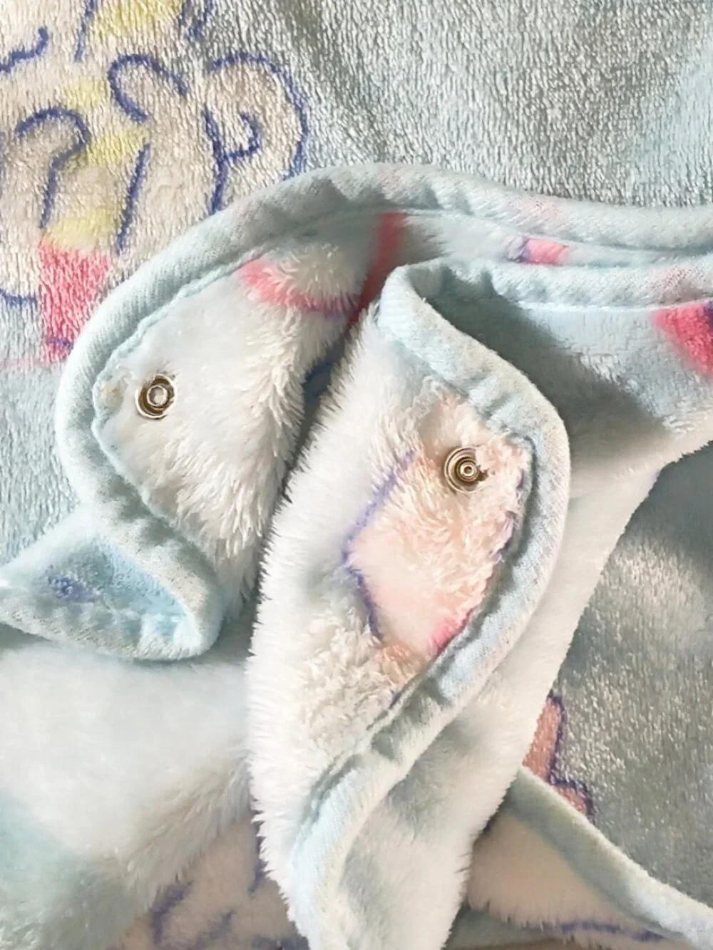 Sanrio Cinnamoroll Snap Button Throw Soft Blanket 38